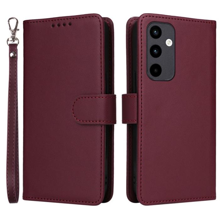 BETOPNICE - BETOPNICE Samsung Galaxy A35 5G Fodral - Äkta läder - Vinröd