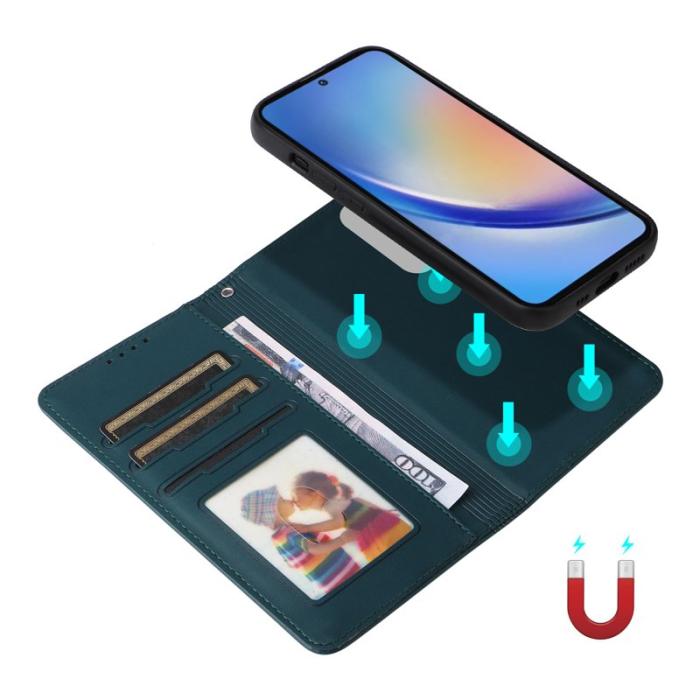 BETOPNICE - BETOPNICE Samsung Galaxy A35 5G Fodral - Detachable PU Leather - Blå