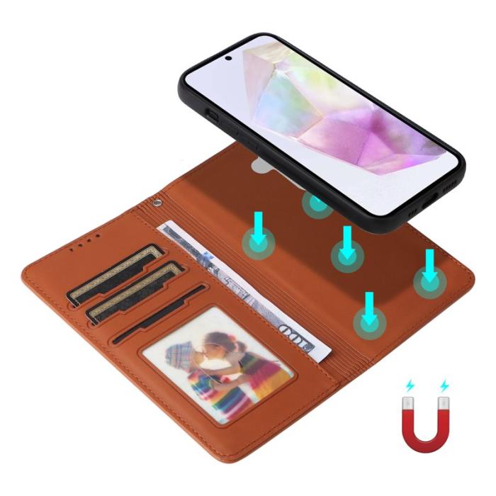 BETOPNICE - BETOPNICE Samsung Galaxy A36 5G Fodral - Äkta läder - Brun