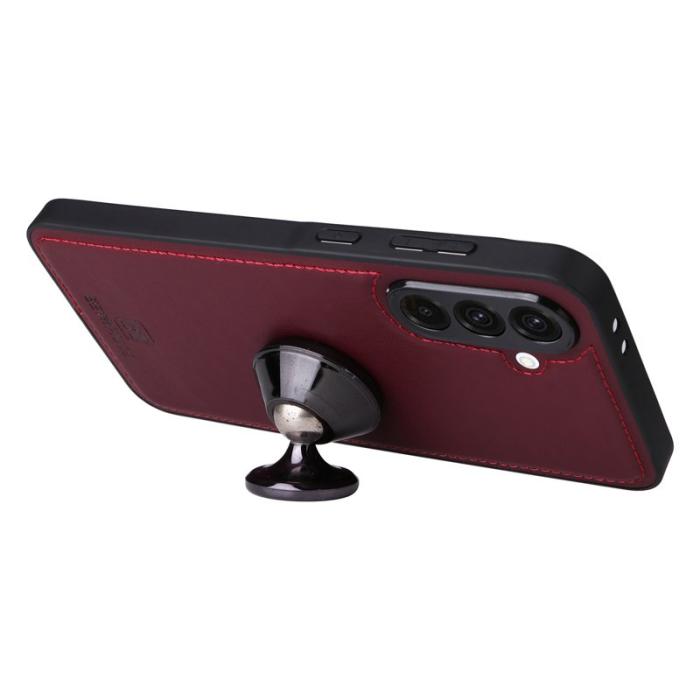 BETOPNICE - BETOPNICE Samsung Galaxy A36 5G Fodral - Äkta läder - Vinröd