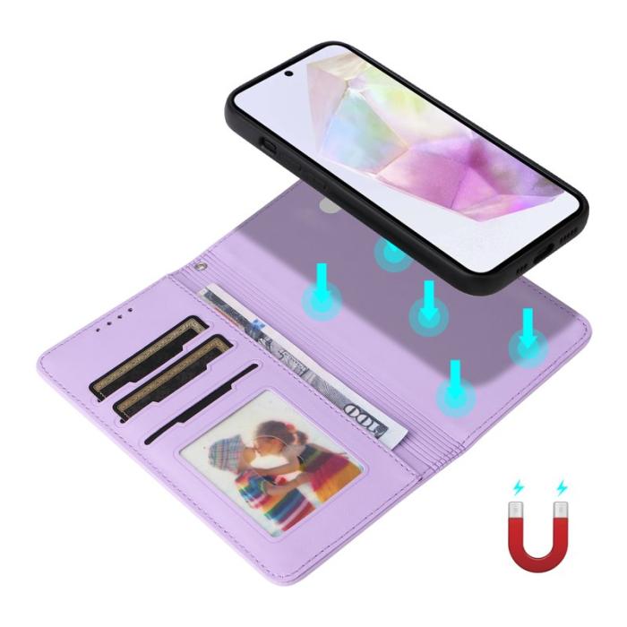 BETOPNICE - BETOPNICE Samsung Galaxy A36 5G Fodral - Detachable PU Leather - Lila