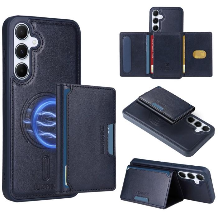 BETOPNICE - BETOPNICE Samsung Galaxy A55 5G Fodral Äkta läder - Blå