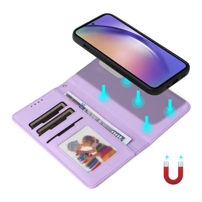 BETOPNICE - BETOPNICE Samsung Galaxy A55 5G Fodral - Detachable PU Läder - Lila