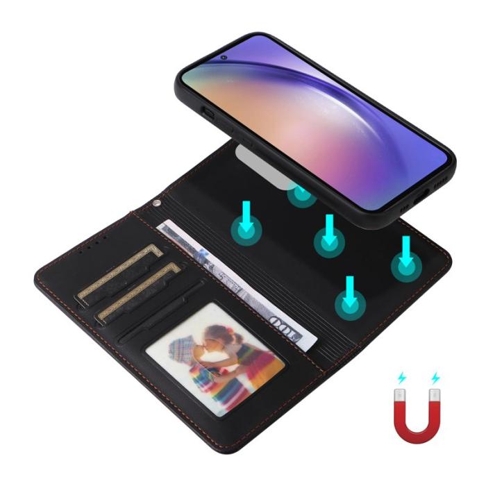 BETOPNICE - BETOPNICE Samsung Galaxy A55 5G Fodral - Detachable PU Läder - Svart