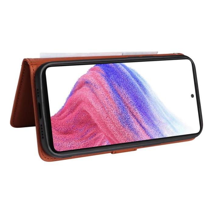 BETOPNICE - BETOPNICE Samsung Galaxy A73 5G Fodral - Äkta läder - Brun