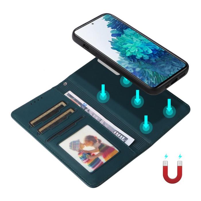 BETOPNICE - BETOPNICE Samsung Galaxy S20 FE Fodral - Äkta läder - Blå