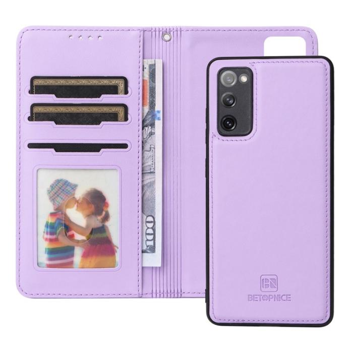 BETOPNICE - BETOPNICE Samsung Galaxy S20 FE Fodral - Äkta läder - Lila