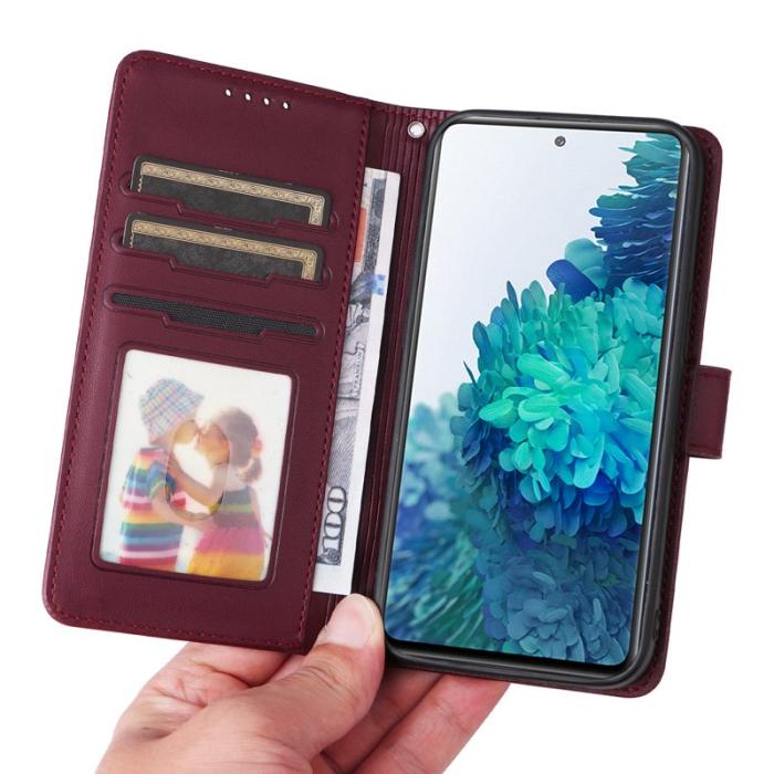 BETOPNICE - BETOPNICE Samsung Galaxy S20 FE Fodral Äkta läder - Vinröd