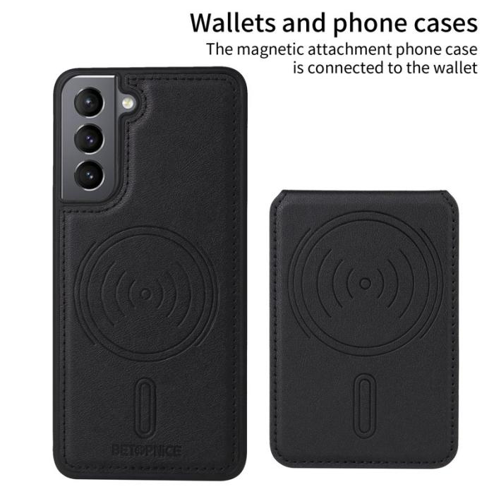 BETOPNICE - BETOPNICE Samsung Galaxy S21 4G Fodral Äkta läder - Svart