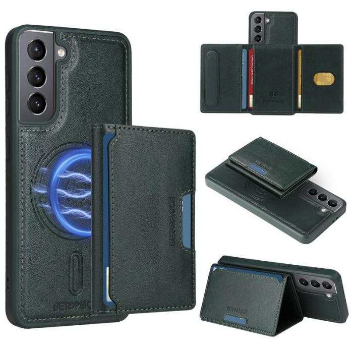 BETOPNICE - BETOPNICE Samsung Galaxy S21 5G Fodral Äkta läder - Grön
