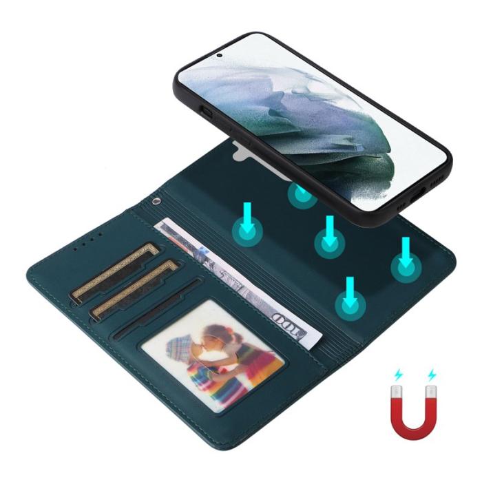 BETOPNICE - BETOPNICE Samsung Galaxy S21+ 5G Fodral - Detachable PU Läder - Blå