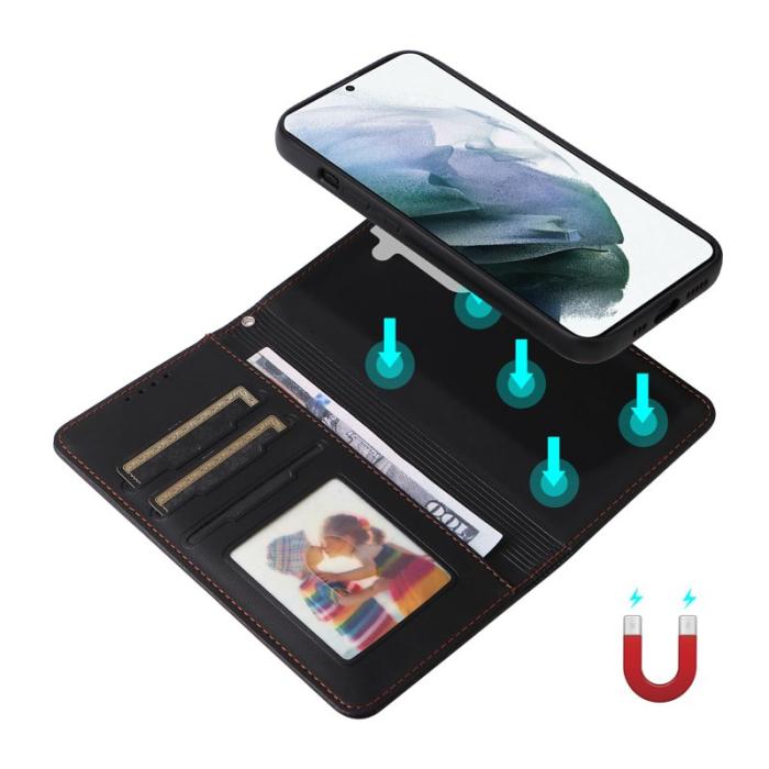 BETOPNICE - BETOPNICE Samsung Galaxy S21+ 5G Fodral - Detachable PU Läder - Svart