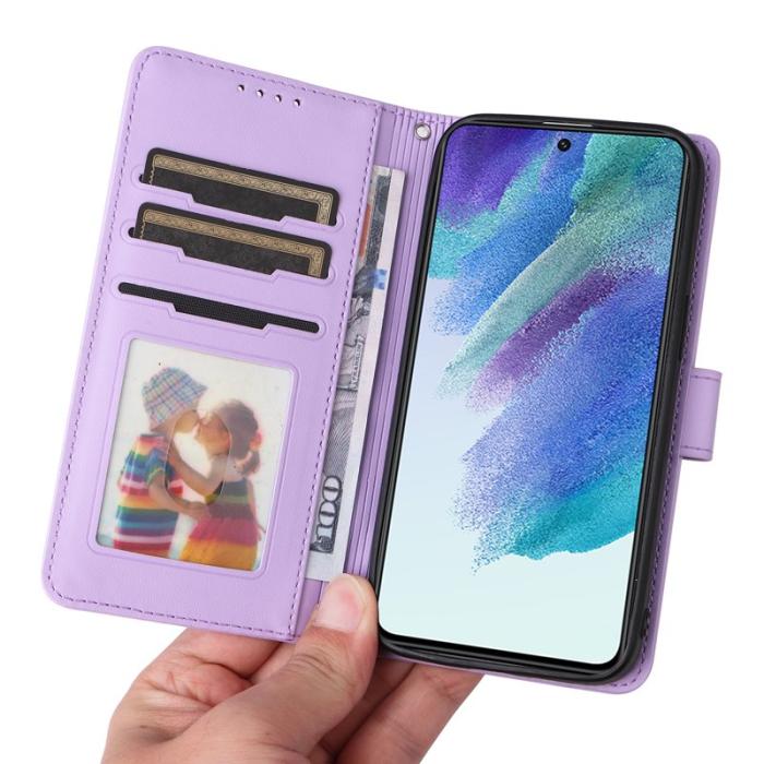 BETOPNICE - BETOPNICE Samsung Galaxy S21 FE 5G Fodral - Äkta läder - Lila