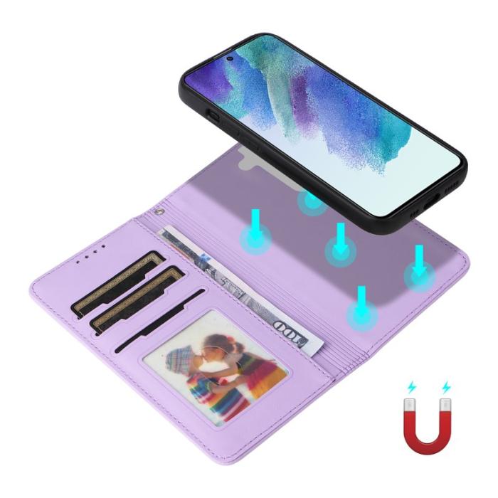 BETOPNICE - BETOPNICE Samsung Galaxy S21 FE 5G Fodral - Äkta läder - Lila