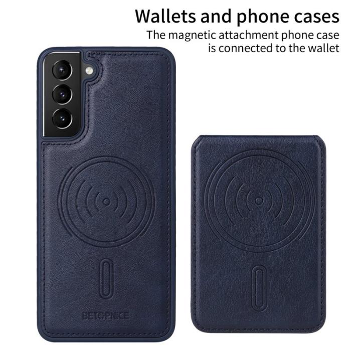 BETOPNICE - BETOPNICE Samsung Galaxy S21+ Fodral Äkta läder - Blå