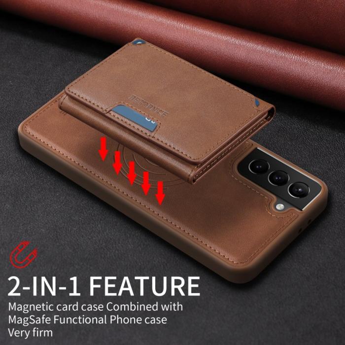 BETOPNICE - BETOPNICE Samsung Galaxy S21+ Fodral Äkta läder - Brun