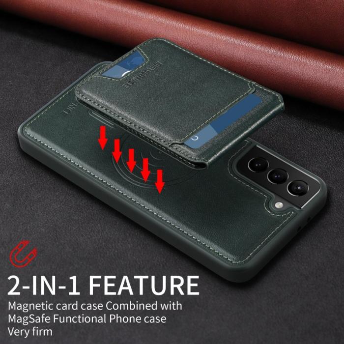 BETOPNICE - BETOPNICE Samsung Galaxy S21+ Fodral Äkta läder - Grön