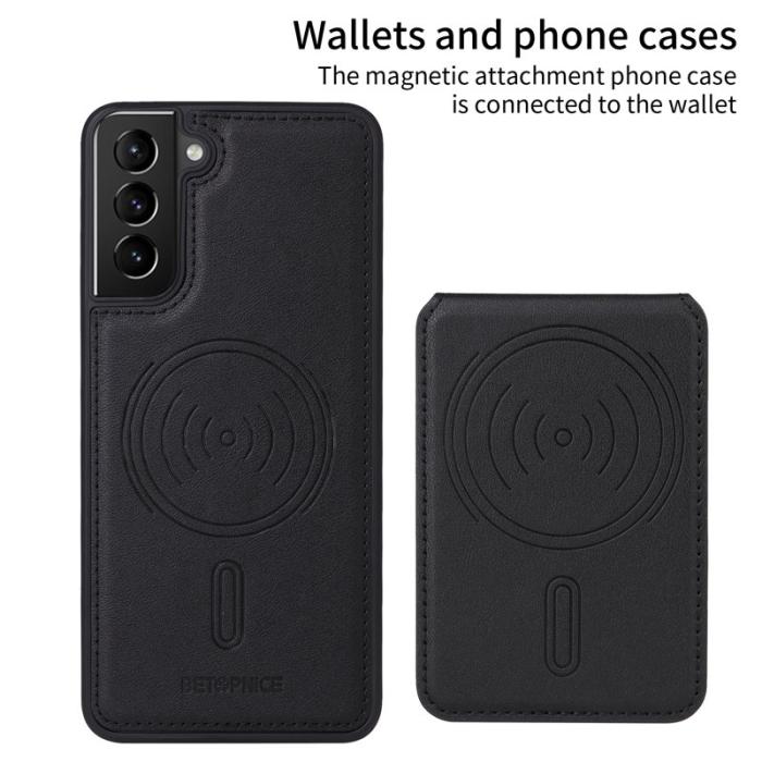 BETOPNICE - BETOPNICE Samsung Galaxy S21+ Fodral Äkta läder - Svart