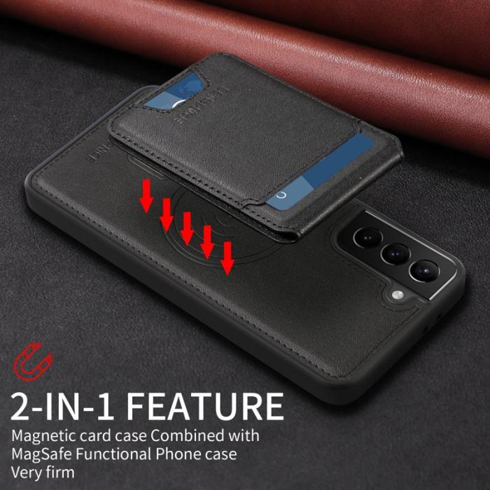 BETOPNICE - BETOPNICE Samsung Galaxy S21+ Fodral Äkta läder - Svart