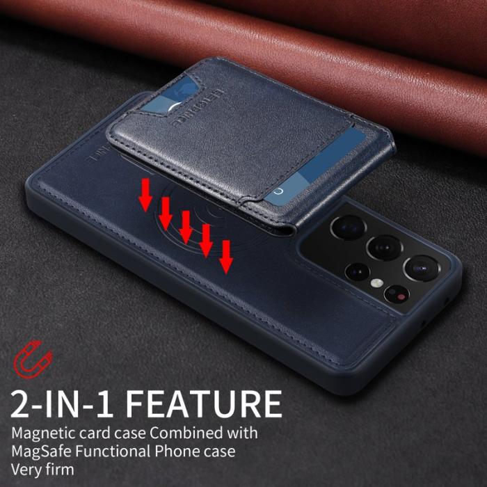 BETOPNICE - BETOPNICE Samsung Galaxy S21 Ultra 5G Fodral Äkta läder - Blå