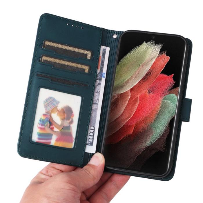 BETOPNICE - BETOPNICE Samsung Galaxy S21 Ultra 5G Fodral - PU Läder - Blå