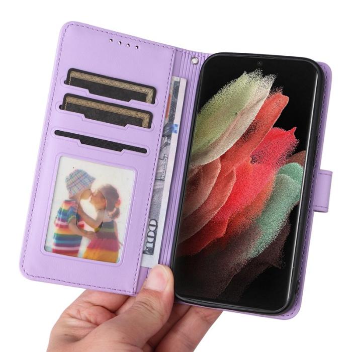 BETOPNICE - BETOPNICE Samsung Galaxy S21 Ultra 5G Fodral - PU Läder - Lila