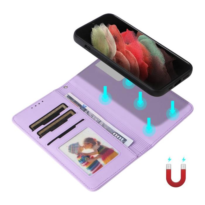 BETOPNICE - BETOPNICE Samsung Galaxy S21 Ultra 5G Fodral - PU Läder - Lila