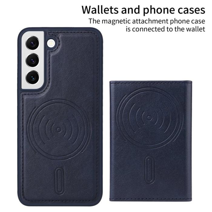 BETOPNICE - BETOPNICE Samsung Galaxy S22 5G Fodral Äkta läder - Blå