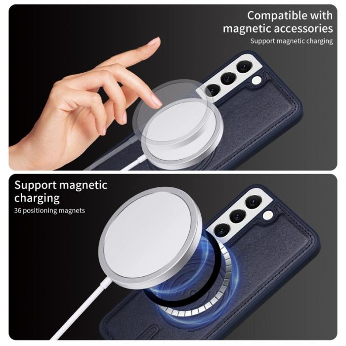 BETOPNICE - BETOPNICE Samsung Galaxy S22 5G Fodral Äkta läder - Blå