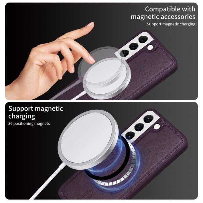 BETOPNICE - BETOPNICE Samsung Galaxy S22 5G Fodral Äkta läder - Lila