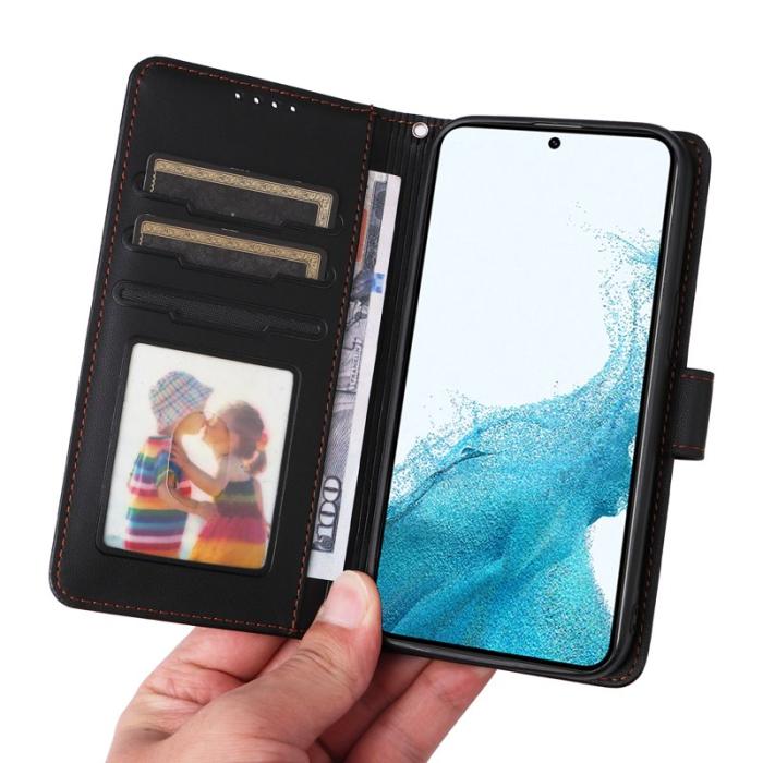 BETOPNICE - BETOPNICE Samsung Galaxy S22 5G Fodral Äkta läder - Svart