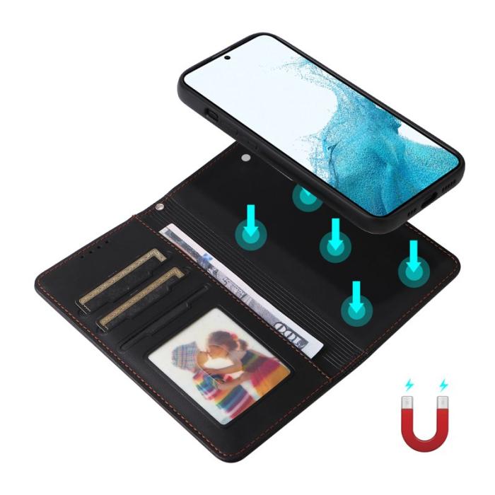 BETOPNICE - BETOPNICE Samsung Galaxy S22 5G Fodral Äkta läder - Svart