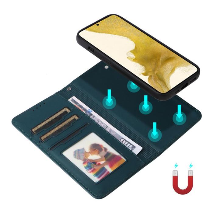 BETOPNICE - BETOPNICE Samsung Galaxy S22+ 5G Fodral - Detachable PU Leather - Blå