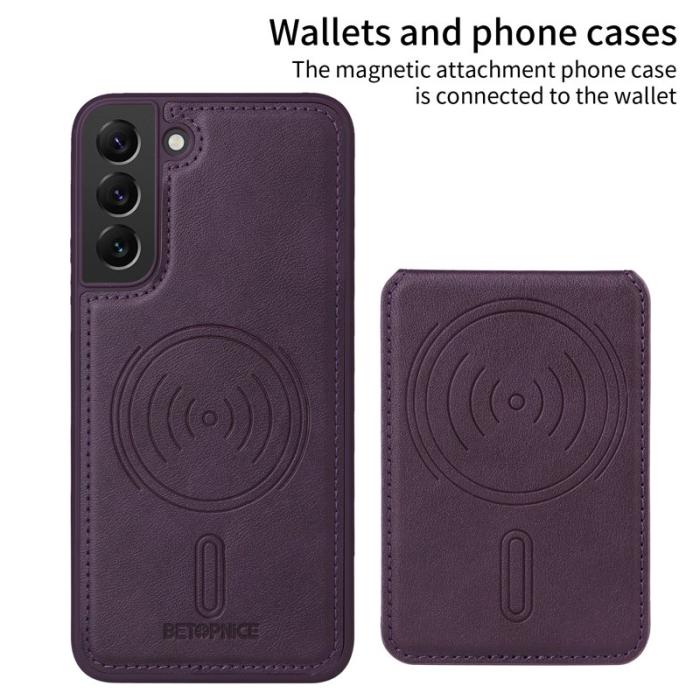 BETOPNICE - BETOPNICE Samsung Galaxy S22+ Fodral Äkta läder - Lila