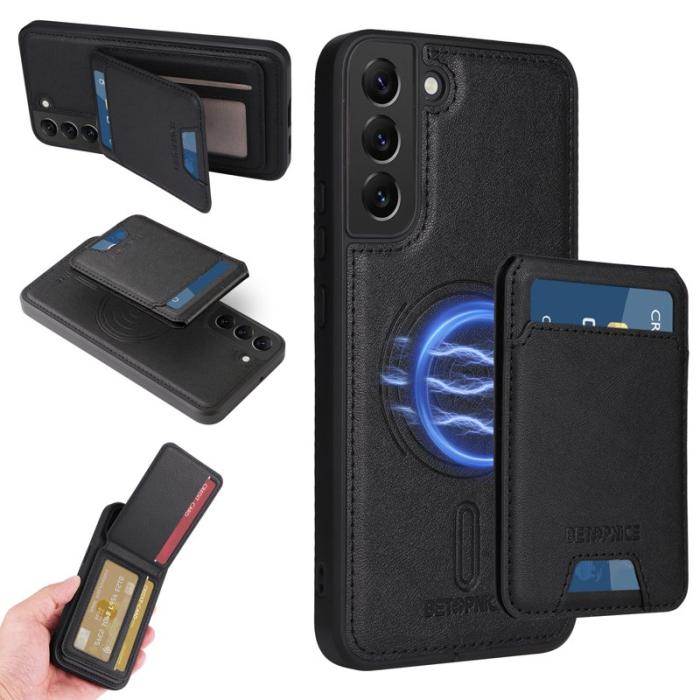 BETOPNICE - BETOPNICE Samsung Galaxy S22+ Fodral Äkta läder - Svart