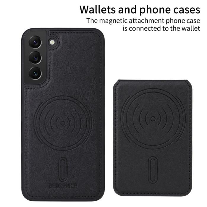 BETOPNICE - BETOPNICE Samsung Galaxy S22+ Fodral Äkta läder - Svart