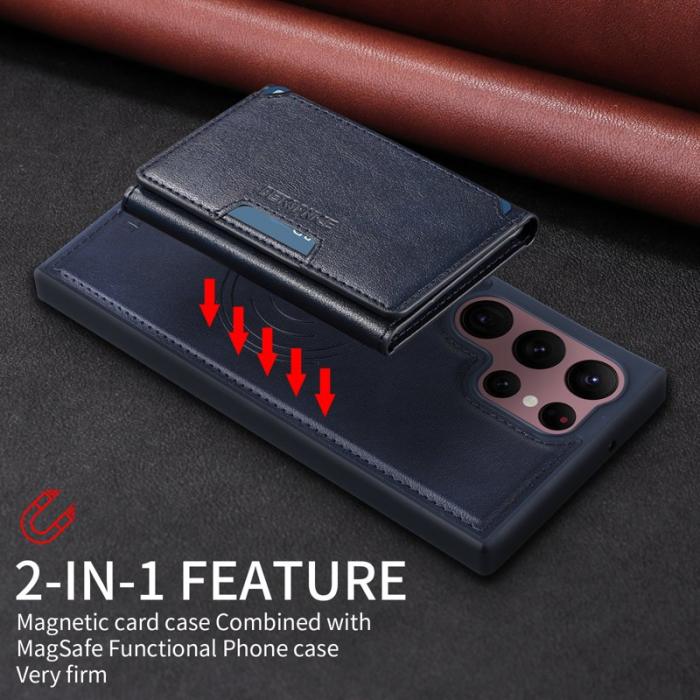 BETOPNICE - BETOPNICE Samsung Galaxy S22 Ultra 5G Fodral Äkta läder - Blå