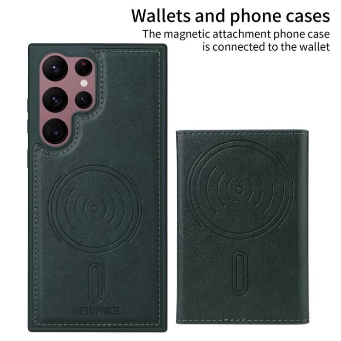 BETOPNICE - BETOPNICE Samsung Galaxy S22 Ultra 5G Fodral Äkta läder - Grön