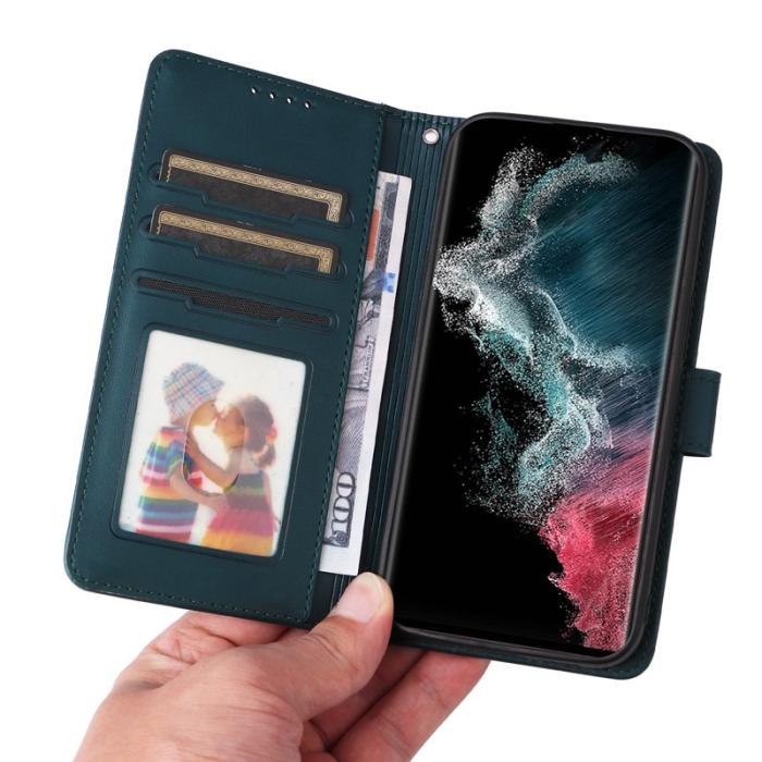 BETOPNICE - BETOPNICE Samsung Galaxy S22 Ultra 5G Fodral - PU Läder - Blå