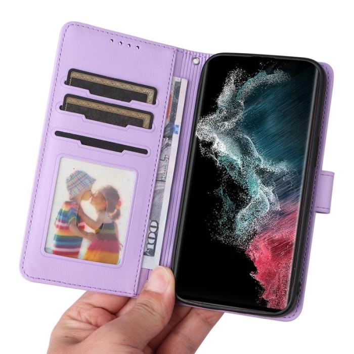 BETOPNICE - BETOPNICE Samsung Galaxy S22 Ultra 5G Fodral - PU Läder - Lila