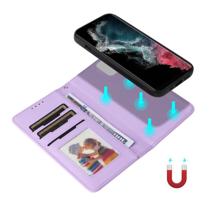 BETOPNICE - BETOPNICE Samsung Galaxy S22 Ultra 5G Fodral - PU Läder - Lila