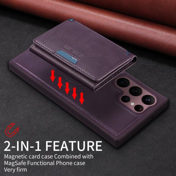 BETOPNICE - BETOPNICE Samsung Galaxy S22 Ultra Fodral Äkta läder - Lila