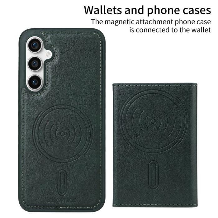 BETOPNICE - BETOPNICE Samsung Galaxy S23 FE Fodral Äkta läder - Grön