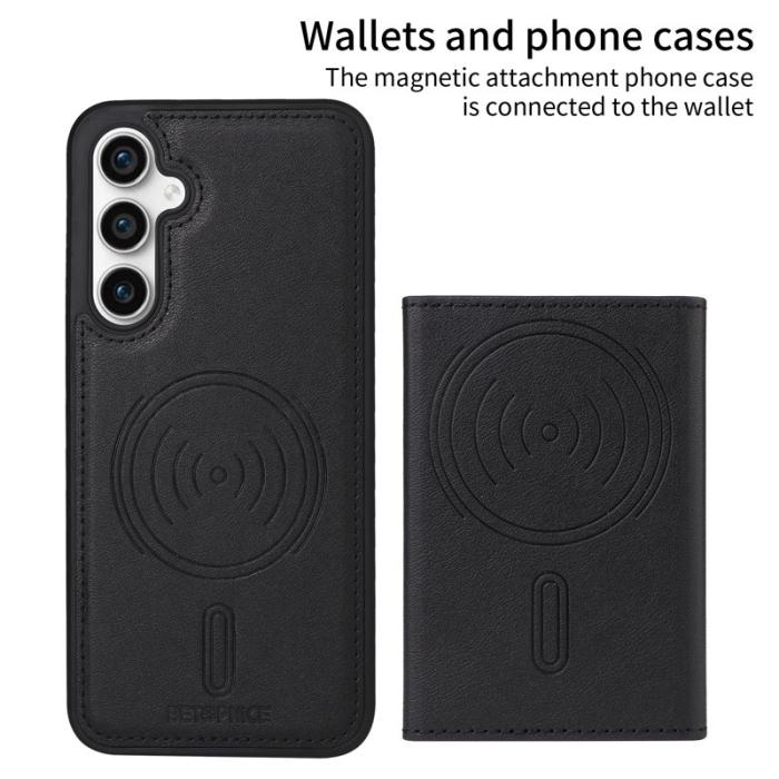 BETOPNICE - BETOPNICE Samsung Galaxy S23 FE Fodral Äkta läder - Svart