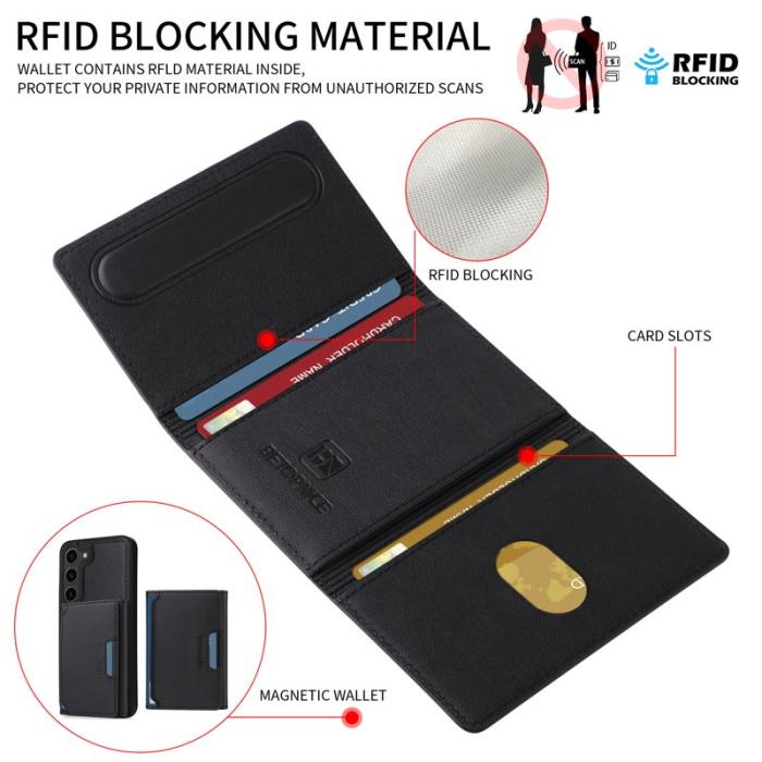 BETOPNICE - BETOPNICE Samsung Galaxy S23 Fodral Äkta läder - Svart