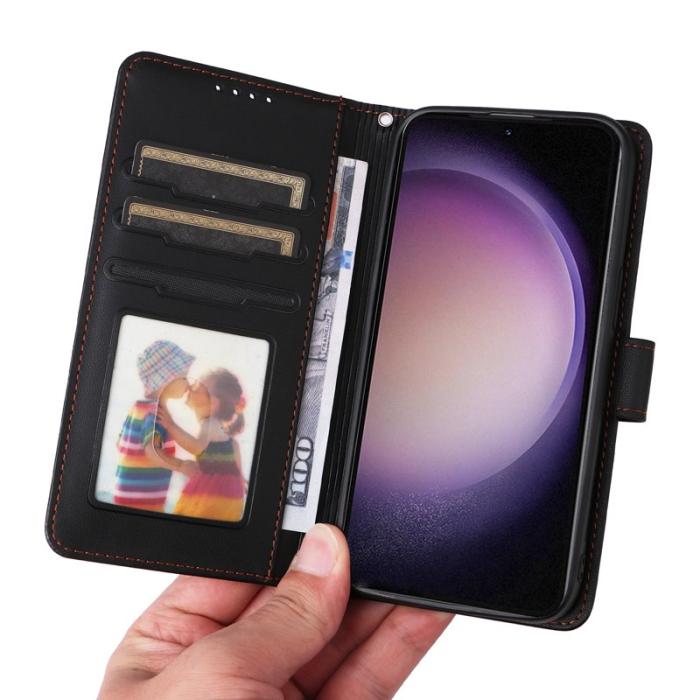 BETOPNICE - BETOPNICE Samsung Galaxy S23 Fodral - Detachable PU Läder - Svart