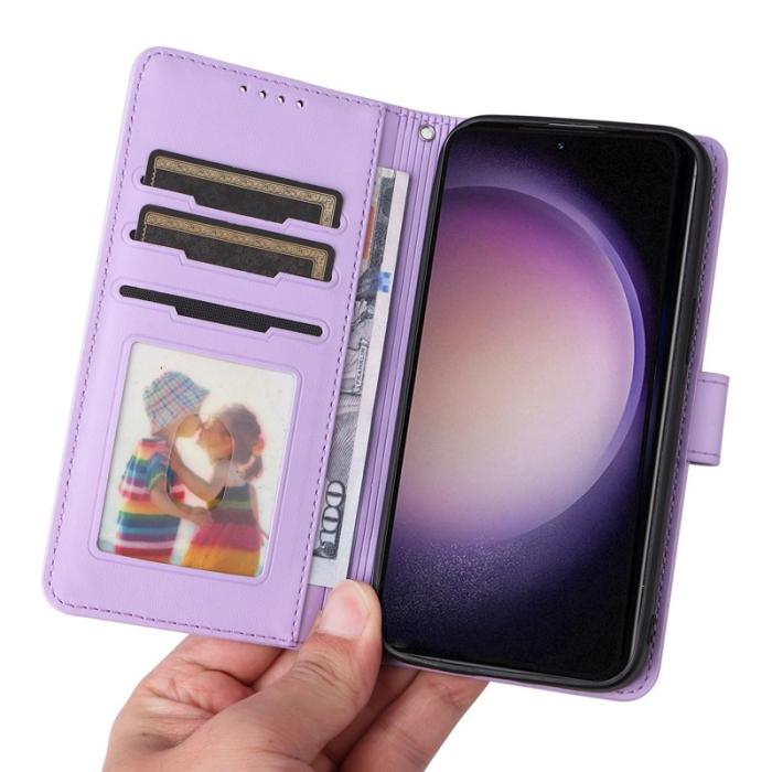 BETOPNICE - BETOPNICE Samsung Galaxy S23 Fodral - Detachable PU Leather - Lila