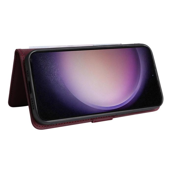 BETOPNICE - BETOPNICE Samsung Galaxy S23 Fodral - Detachable PU Leather - Vinröd