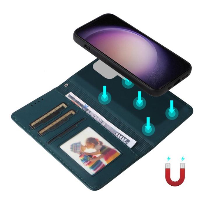 BETOPNICE - BETOPNICE Samsung Galaxy S23 Ultra Fodral Äkta läder - Blå