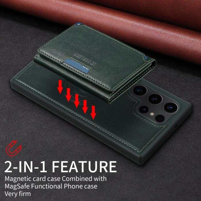 BETOPNICE - BETOPNICE Samsung Galaxy S23 Ultra Fodral Äkta läder - Grön